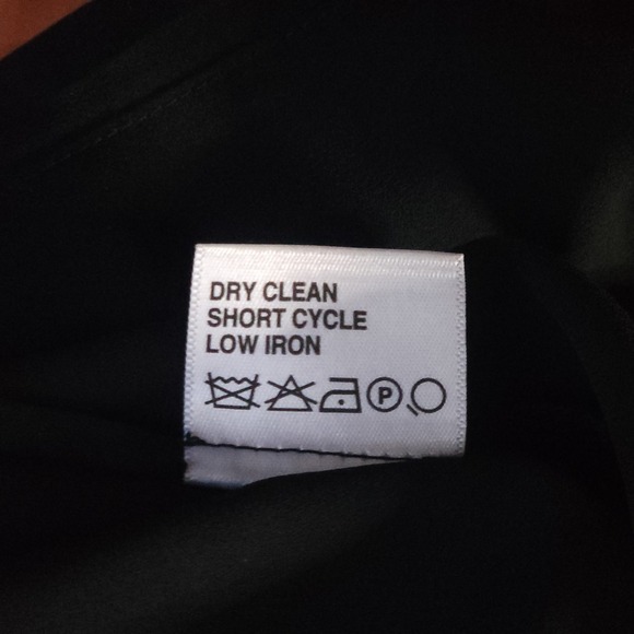 E3 ETCETERA Black Draped Faux Wrap Long Sleeve Blouse Women Size 4 Top Cocktail - Picture 7 of 7